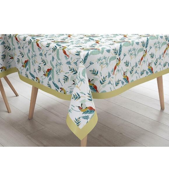 100% cotton table cloth 6-8 people 52x52 Tropocal Floral - Picture 2 of 8